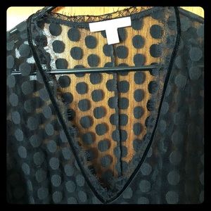 Polka Dot Sheer Tunic